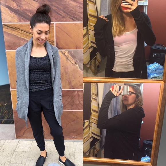 lululemon athletica Sweaters - NWT grey reversible cabin yogi wrap size 4