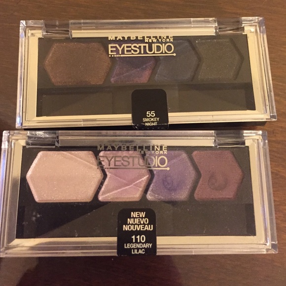 Maybelline eyeshadow quads! 2 set bundle!