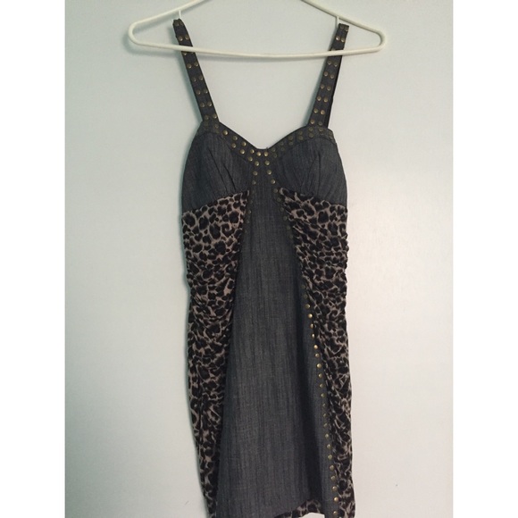 Cheetah studded dress