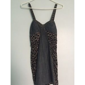 Cheetah studded dress