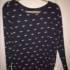 Long sleeve shark blouse