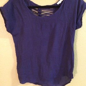 Cutout short sleeve top