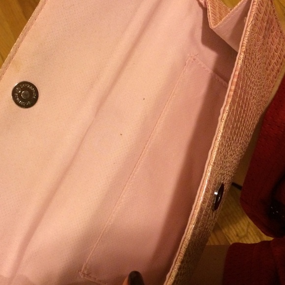 Blush Snake Skin Clutch - Picture 3 of 4