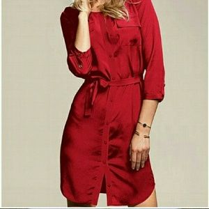 Red VS Shirt dress