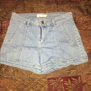 High-waisted shorts