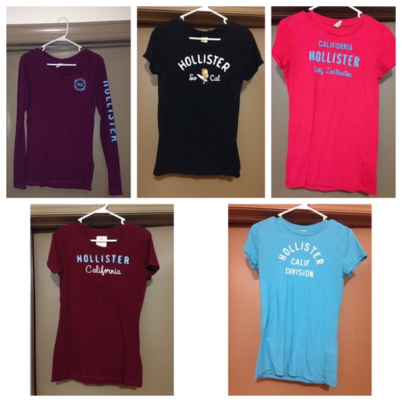 5 Hollister Shirts (buy one by itself if wanted)