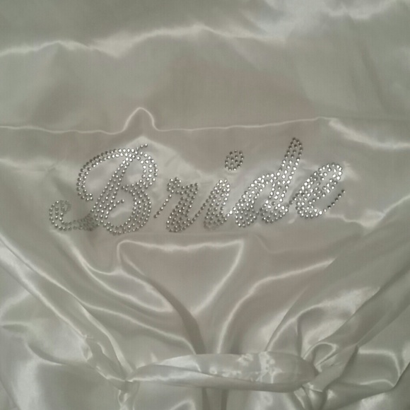 White silk Bride robe