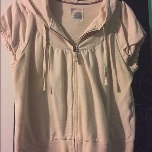 Short sleeve jacket with hood