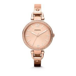 Fossil Rose Gold Georgia stainless steel watch