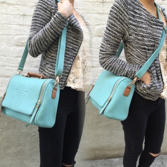 PU leather shoulder/cross body/top handle bag - Picture 3 of 4