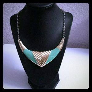 Mint green blue necklace