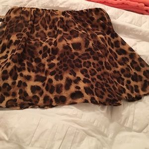 Cheetah print strapless shirt