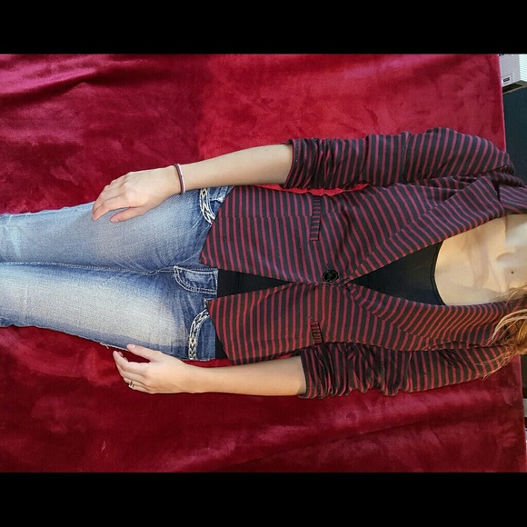 Black and Red/Magenta Blazer