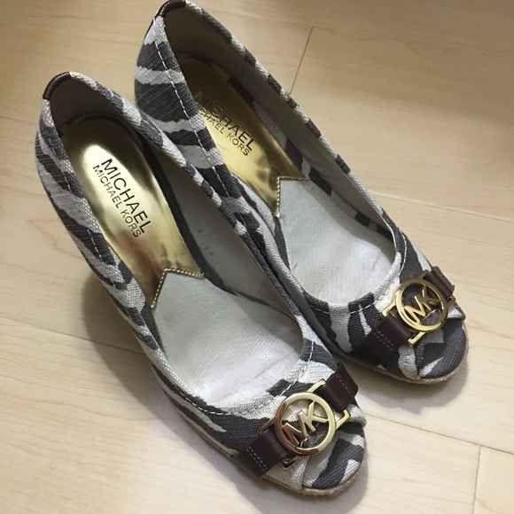 Michael Kors Shoes - Michael Kors peep toe wedges size 6.5