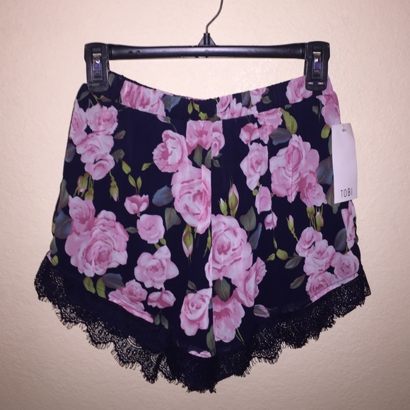 Rose Print Shorts