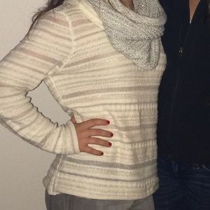 White, Loose Turtleneck Sweater