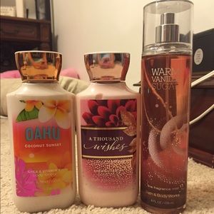 3 Brand new bath and body works