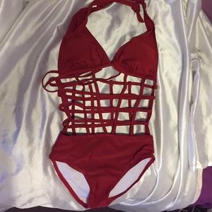 Caged One Piece Bathing Suit