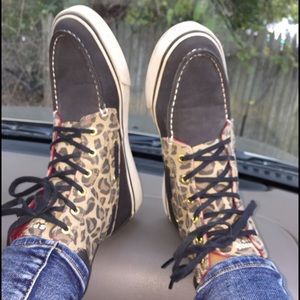 Cheetah Sperry Boots