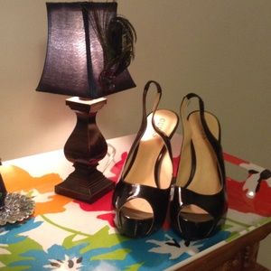 Patent Leather Sky high sling backs