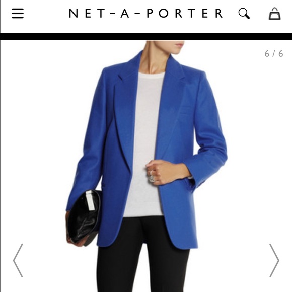 Michael Kors Blue Wool-felt Blazer Size Large