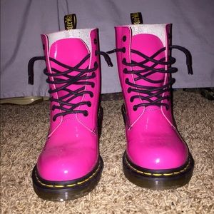 Bright pink Dr. Martens