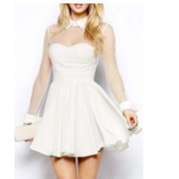 White flirty cocktail dress