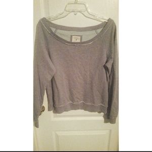 Purple wide neck pullover