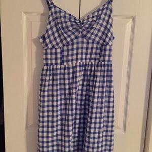 Blue checkered sundress