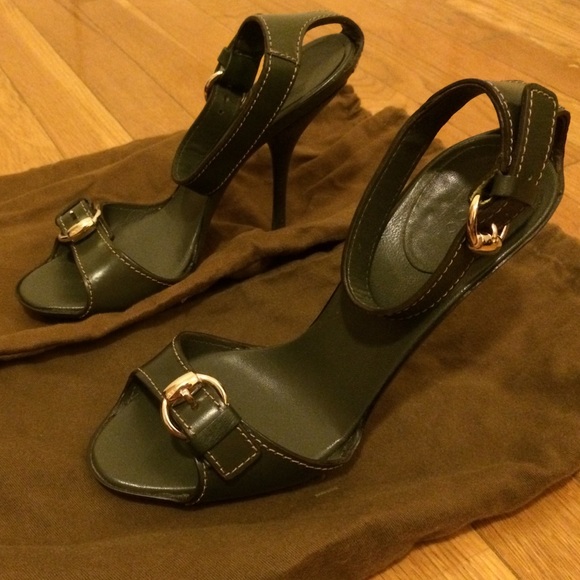 Authentic GUCCI army green heels