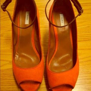 Zara peeptoe wedge