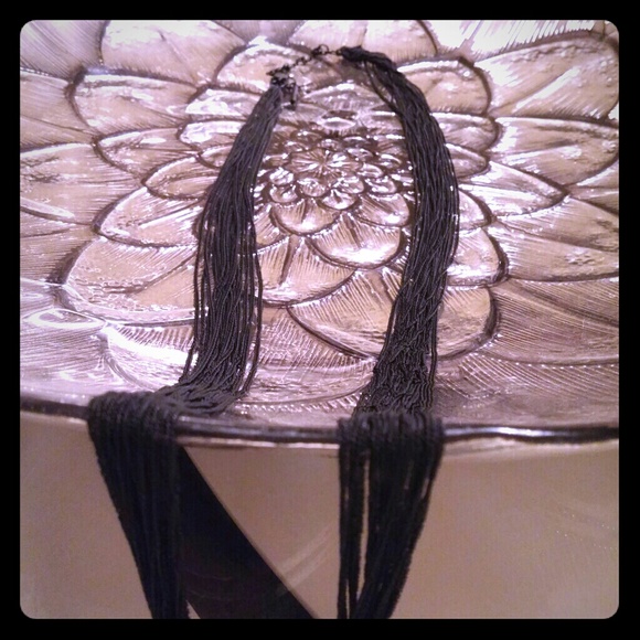 Kenneth Cole black multi strand necklace