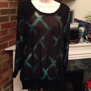 Wasimo nose silky top wit long sleeves