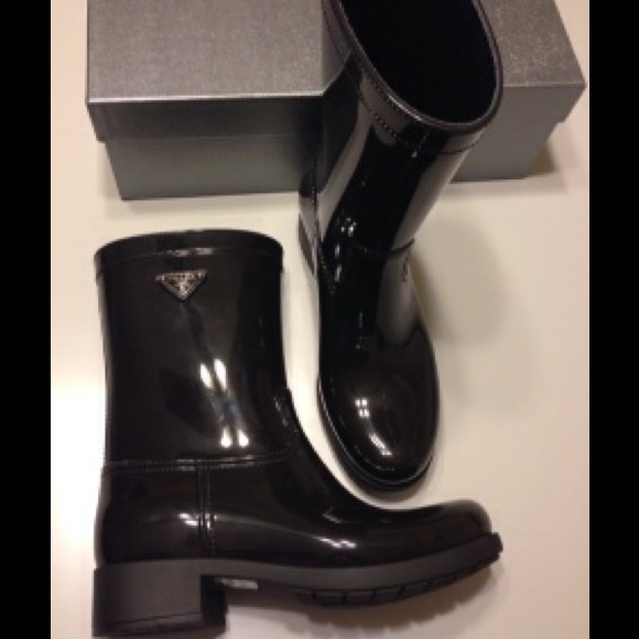 Prada Rubber Rain Boots, New in Box