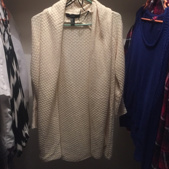 Forever 21 Cream Cardigan