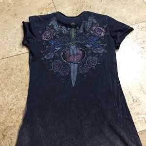 Sinful shirt by Affliction, Size M