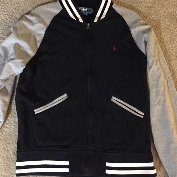 Polo by Ralph Lauren varsity jacket.