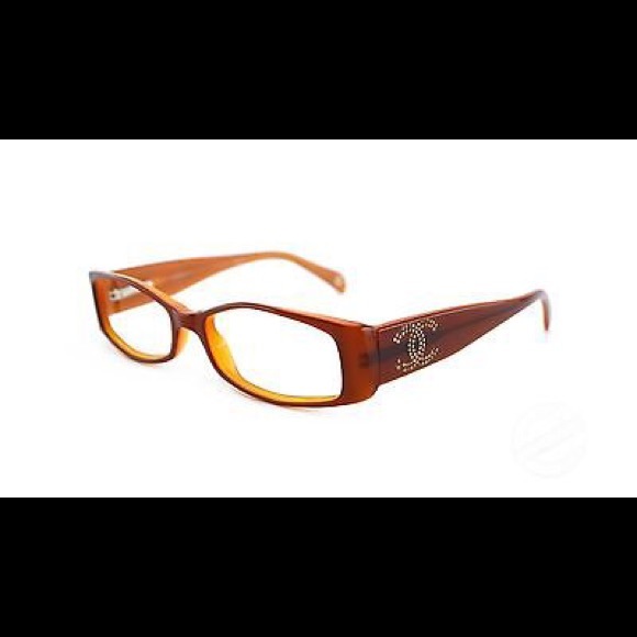 Burnt orange Chanel glasses