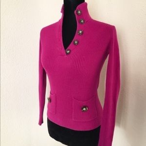 Pink sweater knit top