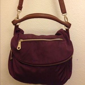 Purple satchel bag