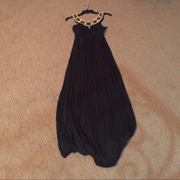 Black dress, long dress, summer dress. - Picture 3 of 3