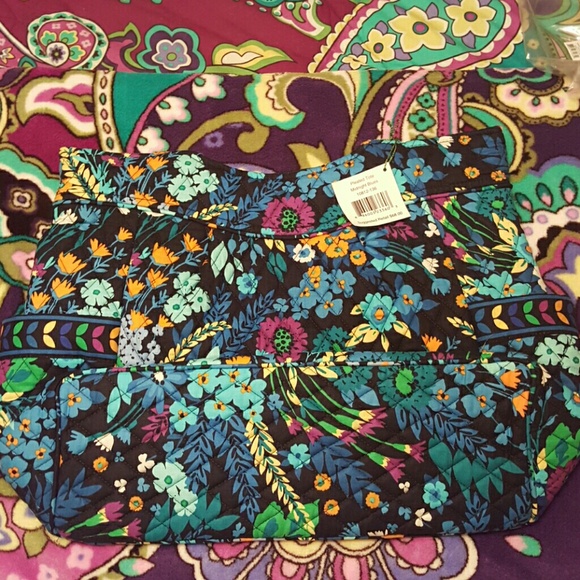 NWT Vera Bradley pleated tote in Midnight Blues