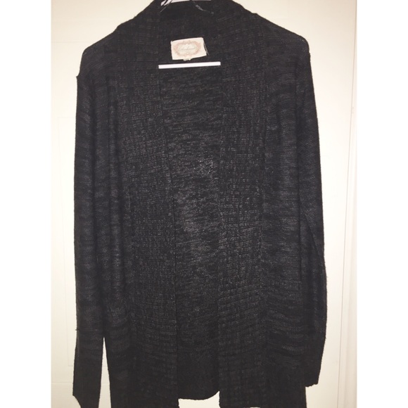 Black Marled Cardigan