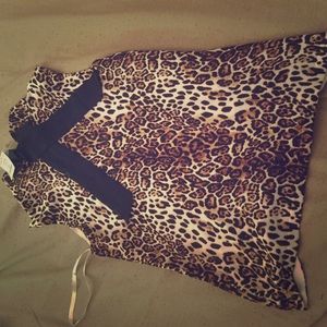 White House Black market brand leopard silk shirt