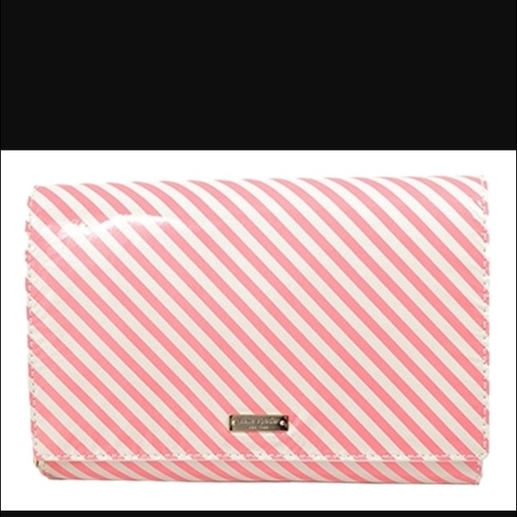Kate Spade Seersucker Patent Vionette Neon Clutch - Picture 2 of 4