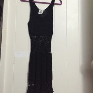 Black see through dress