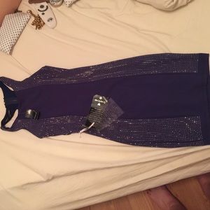 Brand new navy blue Bebe dress