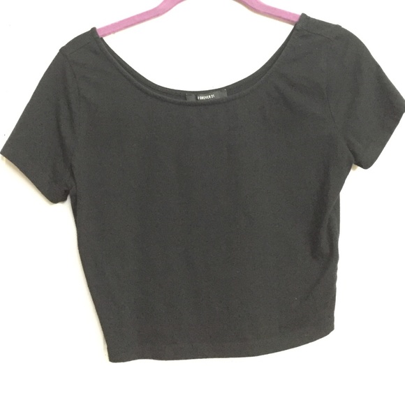 Black crop top