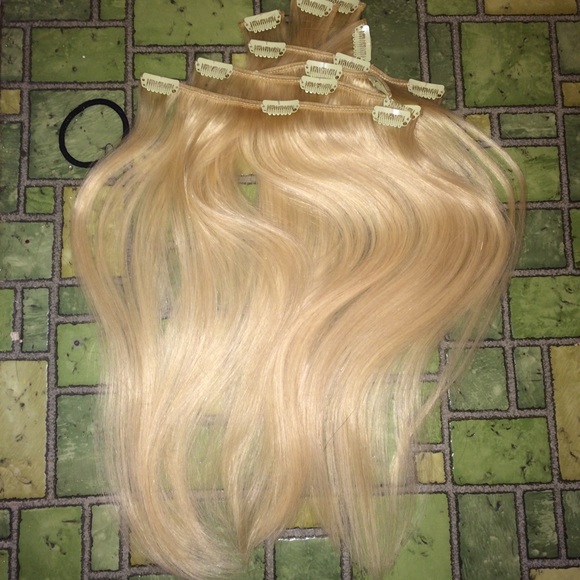 14" Platinum blonde Hair Extensions Never Worn 80g - Picture 2 of 4