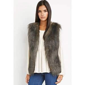 Forever 21 Contemporary Side-Paneled Faux Fur Vest